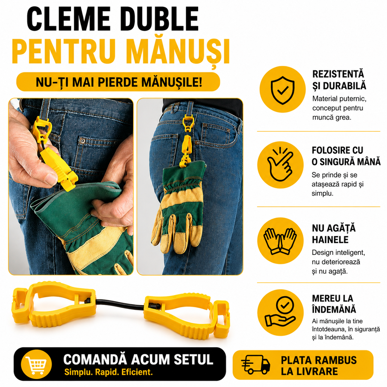 Cleme pentru manusi