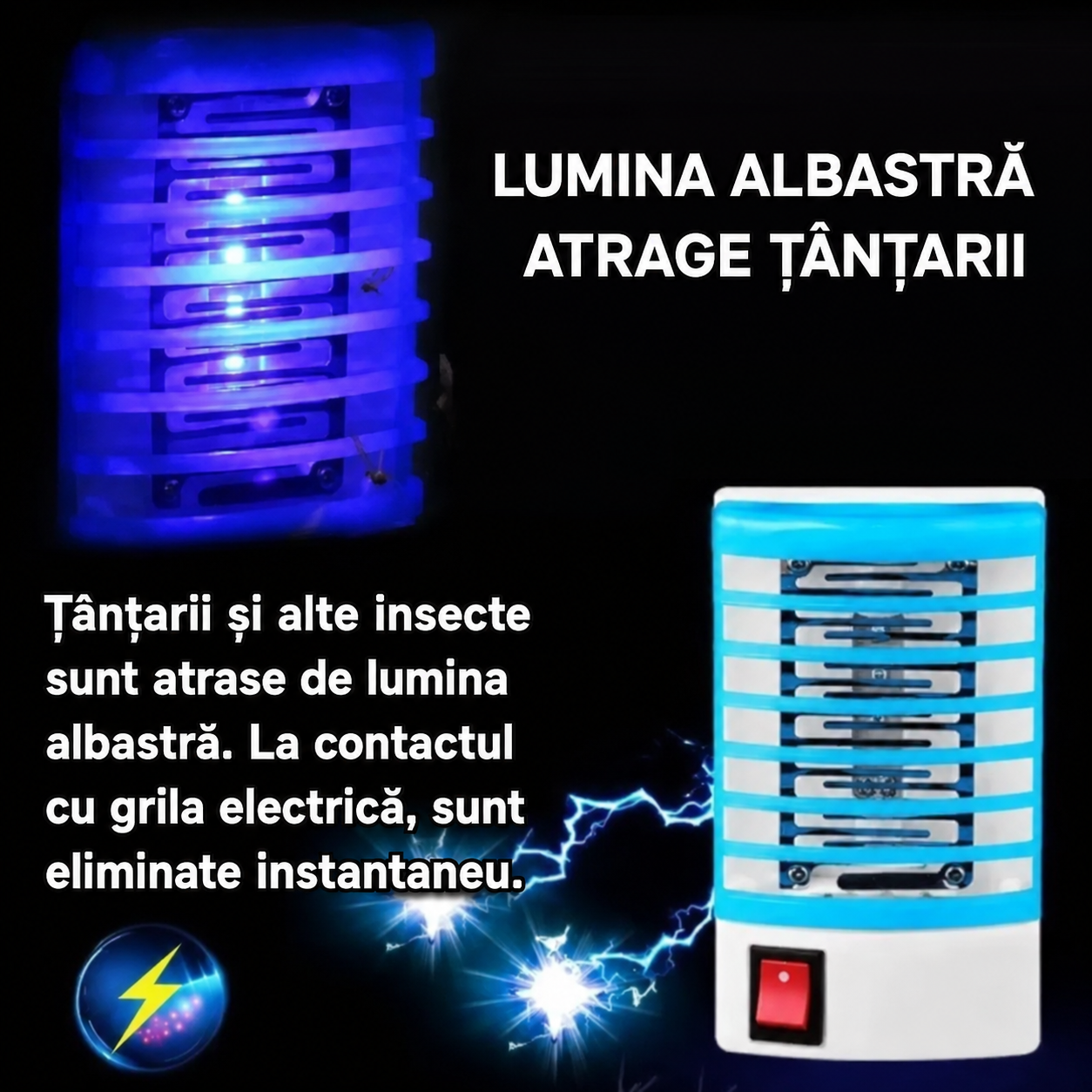 Aparat electric impotriva tantarilor mustelor,acarienilor silentios